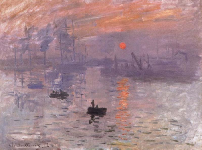 Claude Monet Impression Sunrise.Le Have Spain oil painting art